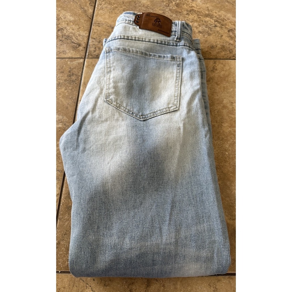 REFINERY REPUBLIC Jeans Mens 32x30 Denim Pant Blue Faded Distressed Fit 32X29